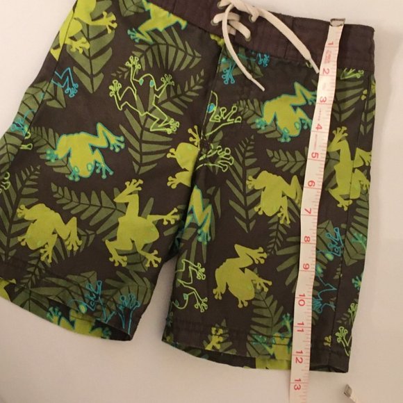Lime green tree frog fern boys swim trunks 2T - Picture 6 of 8